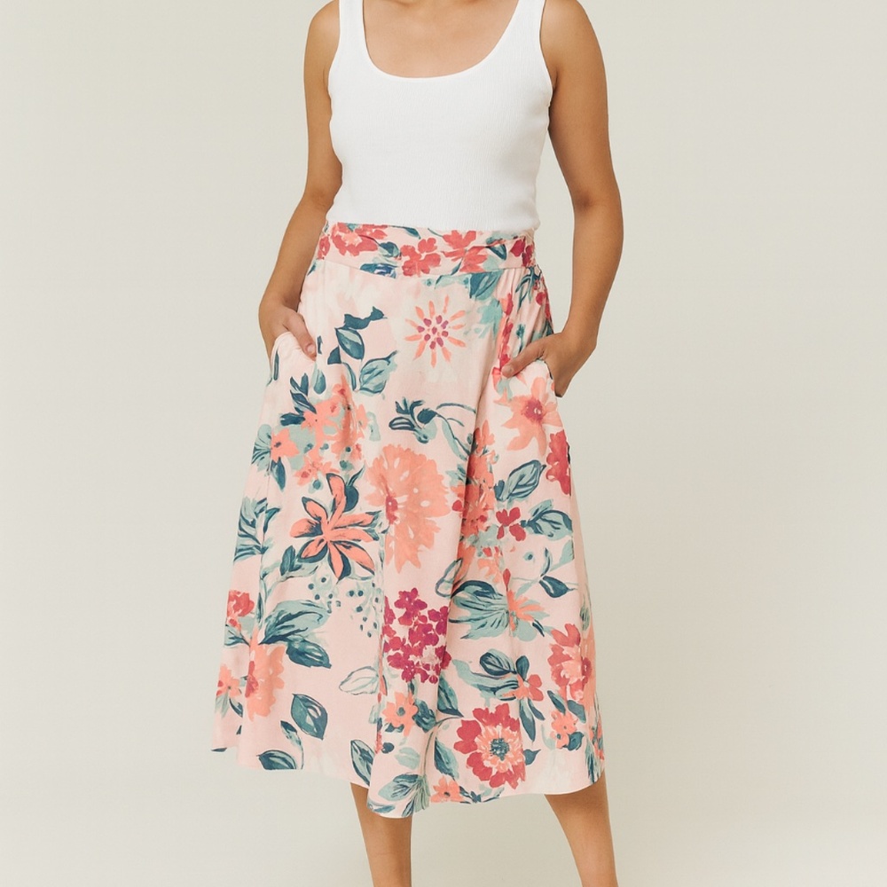LOFT Floral Midi Skirt – Size 2‎ (NWT